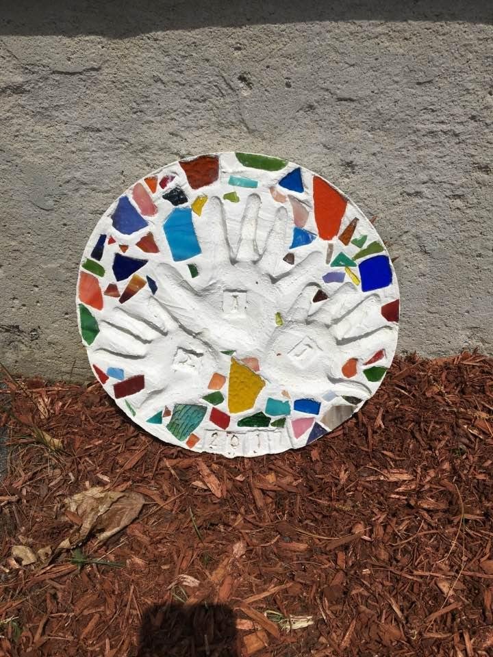 A most precious Mother's Day Gift, handprints of Imogene , Mirabel & Jarvis!!! Love this to bits 💕❤️