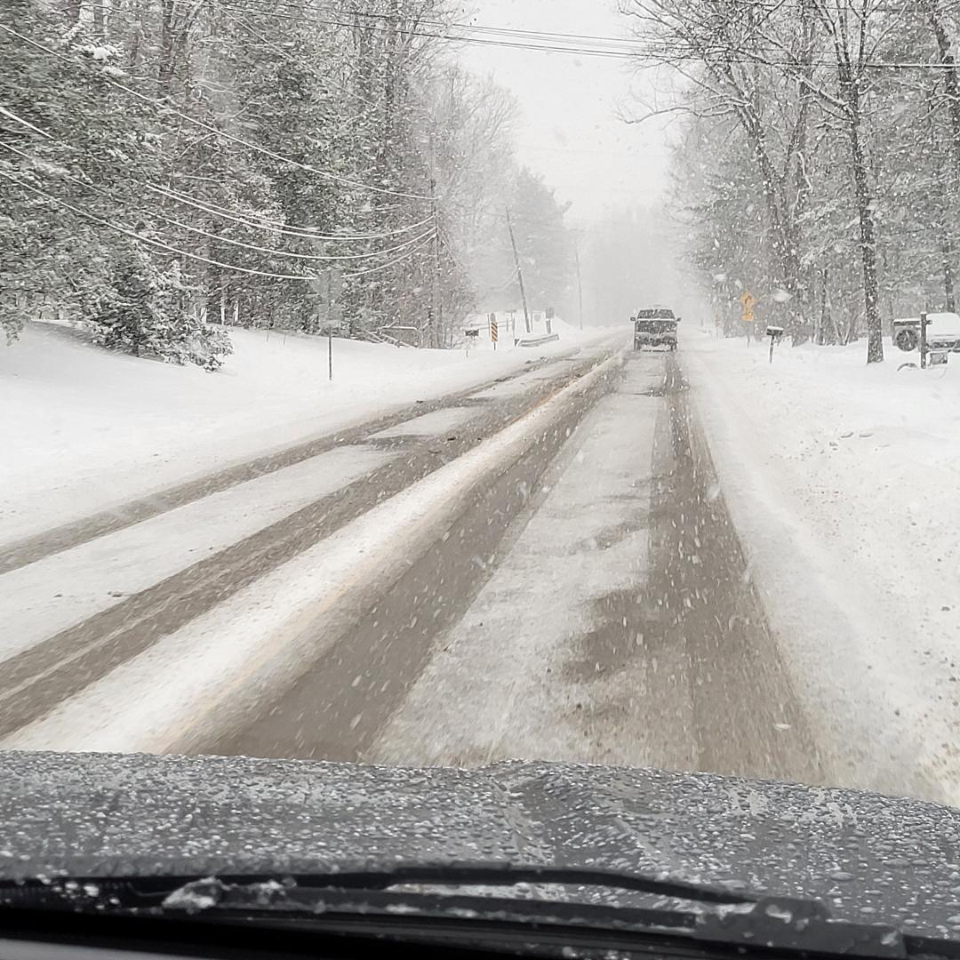 This road was just wet 1 1/2 hours ago.