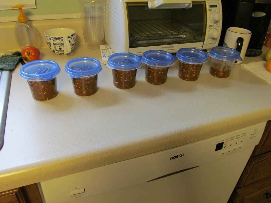 all done and ready for the freezer. Habeneros come next, but not for a couple weeks.