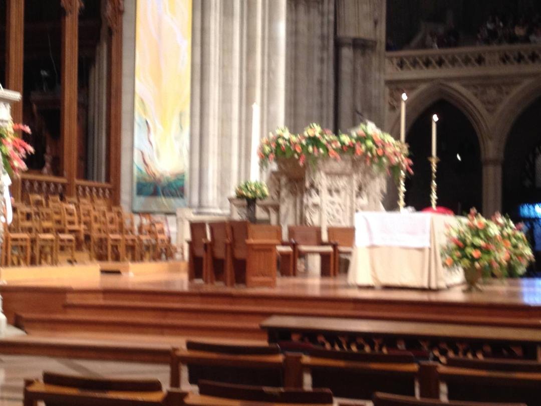 Washington national cathedral. Got best seats in years.