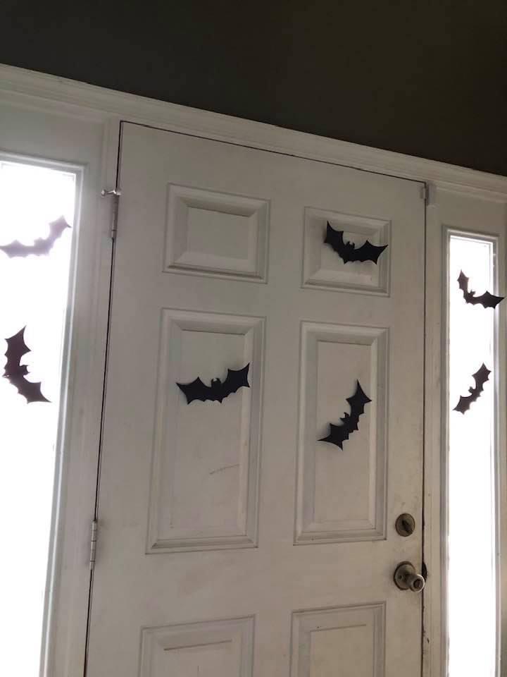 My sister and my nieces contributed to my Halloween decorations.