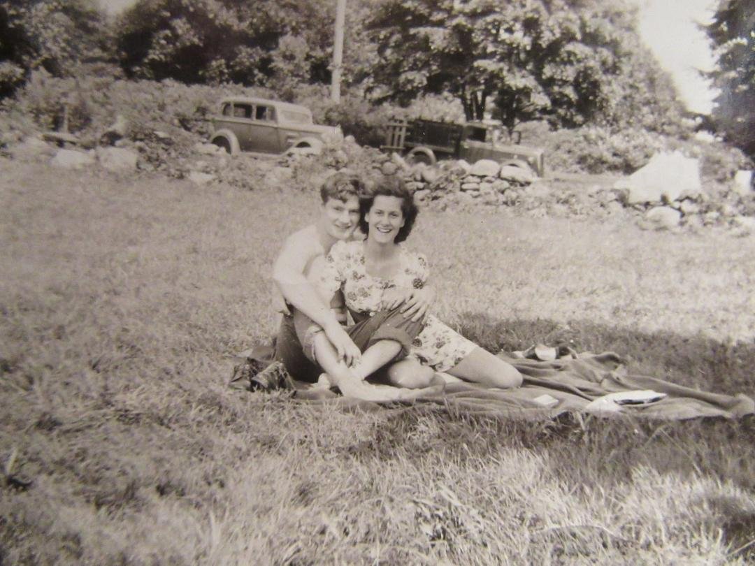 We are scanning pictures that Ann and Dick had stored since our mothers death. Some wonderful photos that I don't remember seeing before. This one from their courting days!