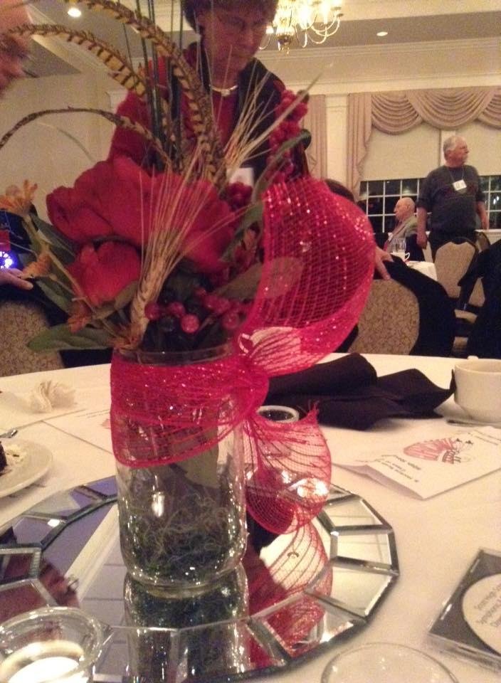 Floral arrangement done by Frances Jean and daughter for the tables