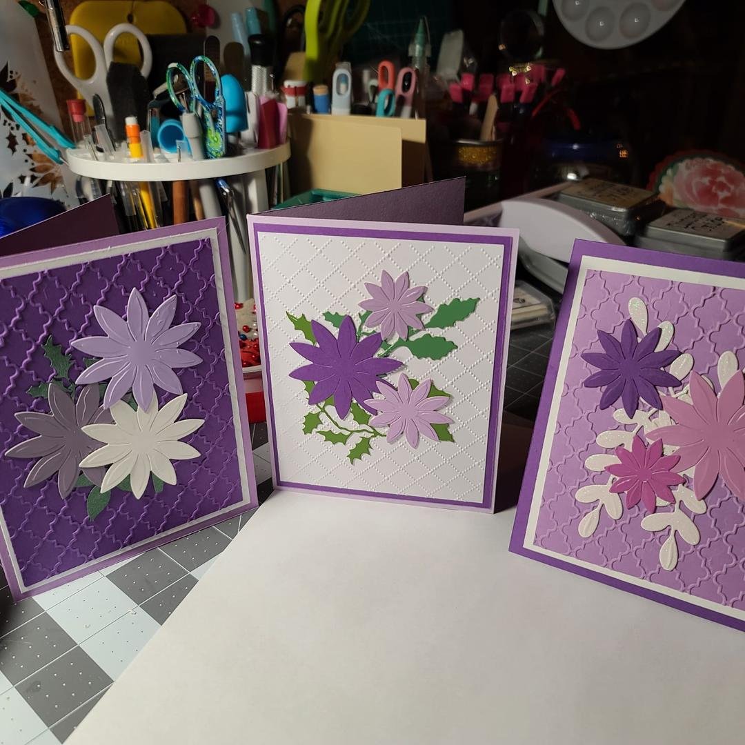 I've been using paint chips from Home Depot for flowers. So many different colors.