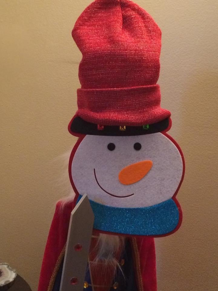 The Gloucester Nut Cracker is transforming into his winter garb