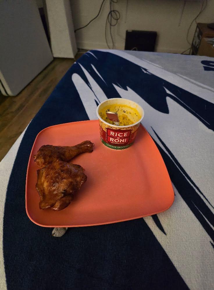 Single man's dinner.