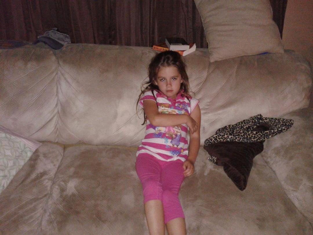 My grand daughter what beautiful eyes n she knows how to use them on her nana