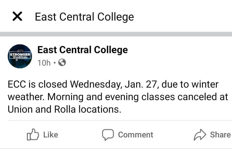 ECC classe are canceled for tonight