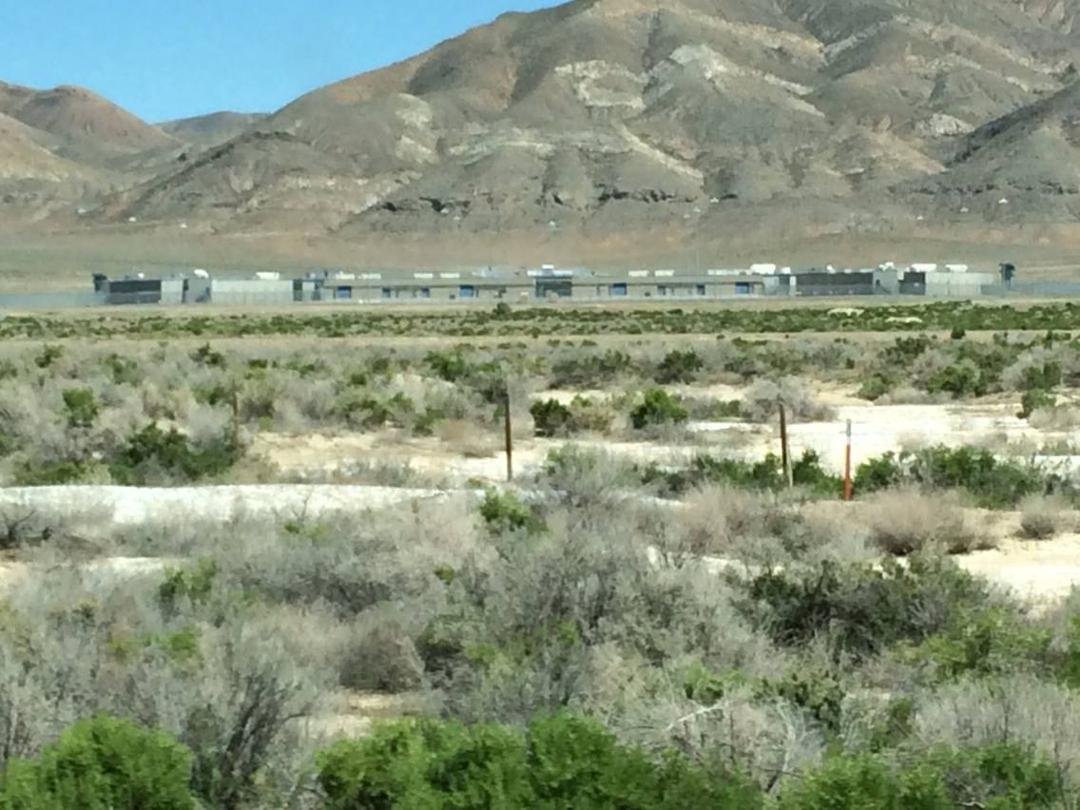 The road goes on. Prison in Lovelock.