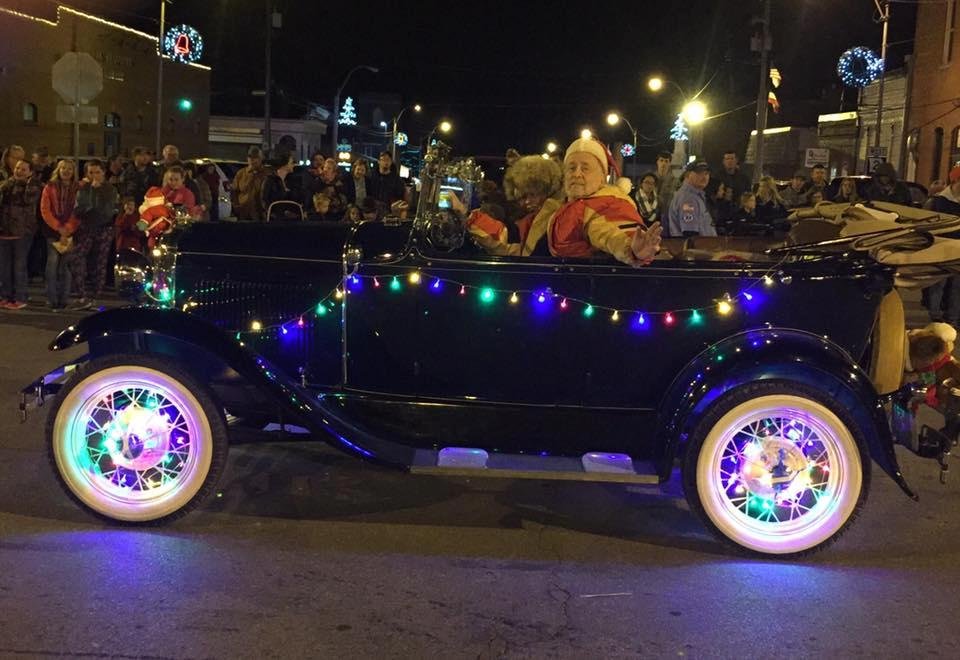 Here we are drivin the A in the Windsor Moonlight Madness parade.