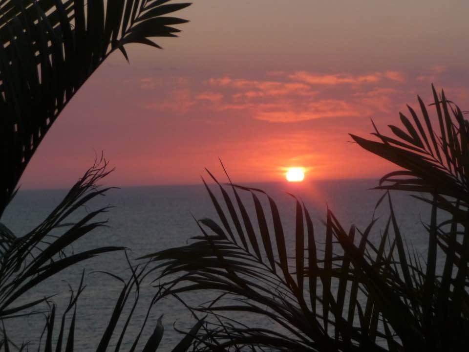 Sunset from our condo in Puerto Vellarta