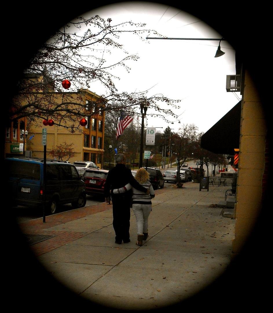 My lovely wife and me walking down South Sandusky St. in Delaware, Ohio Saturday after work.Life is great with Joyce Ann Howard