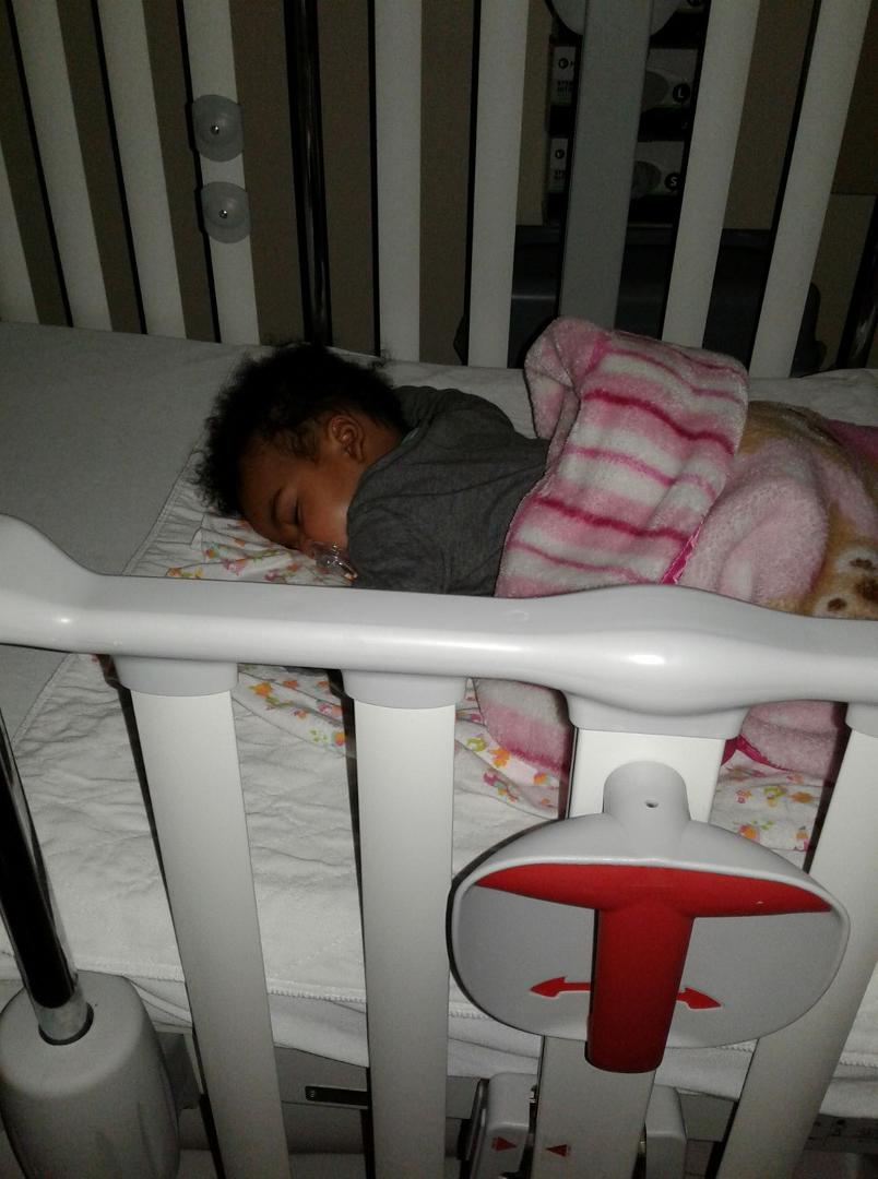 1 of my 2 sick babies of my 3 baby girls. If that makes any sense. Shes been admitted. Call for details.