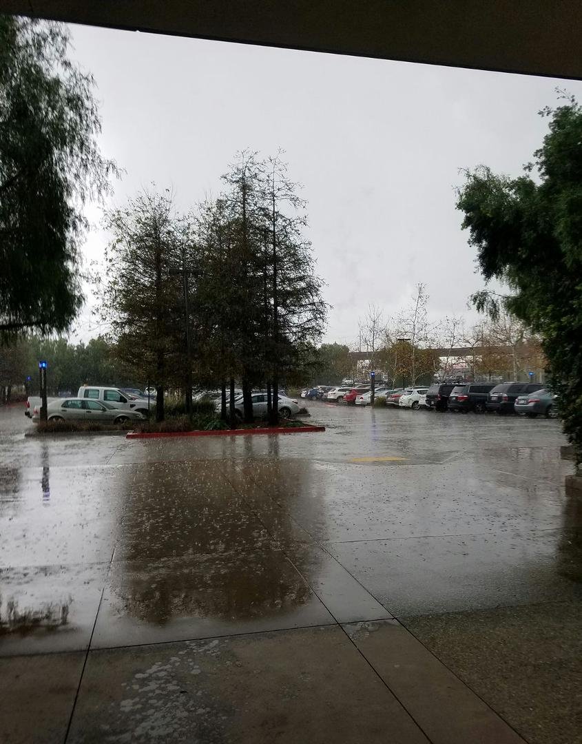 Complete with thunder and lightning and hail