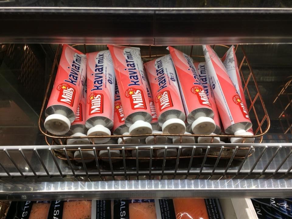 Norwegian snack.  Caviar in a tube.