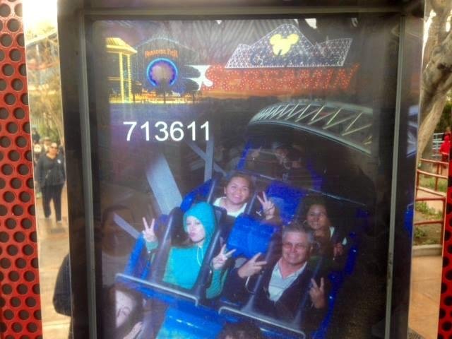 Ashley and I not getting enough of California Screamin in the rain !!!