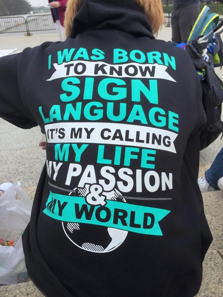 This t-shirt says it all! Audism Free America march