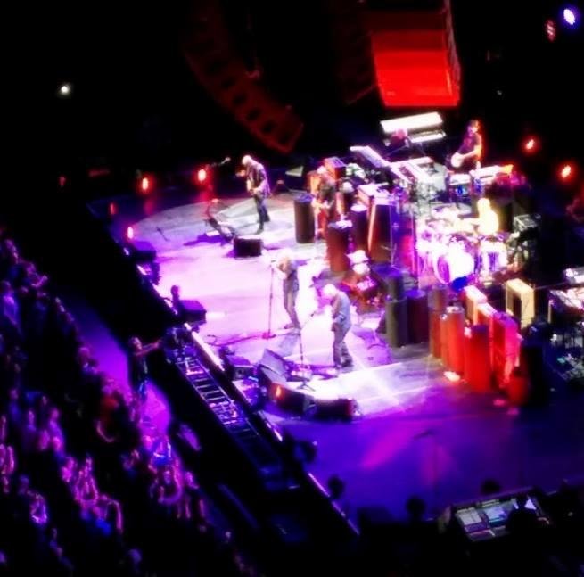 The arms and the microphones were swinging last night in Portland! Roger Daltrey's voice is still hanging in there and Pete Townshend was rocking the guitar. Two and a half hours of hits.