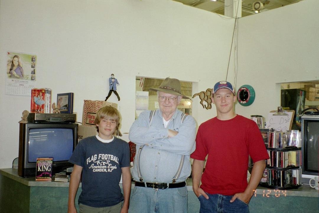 Day#3! This is David Lindsey and Drew with Papa in 2004!