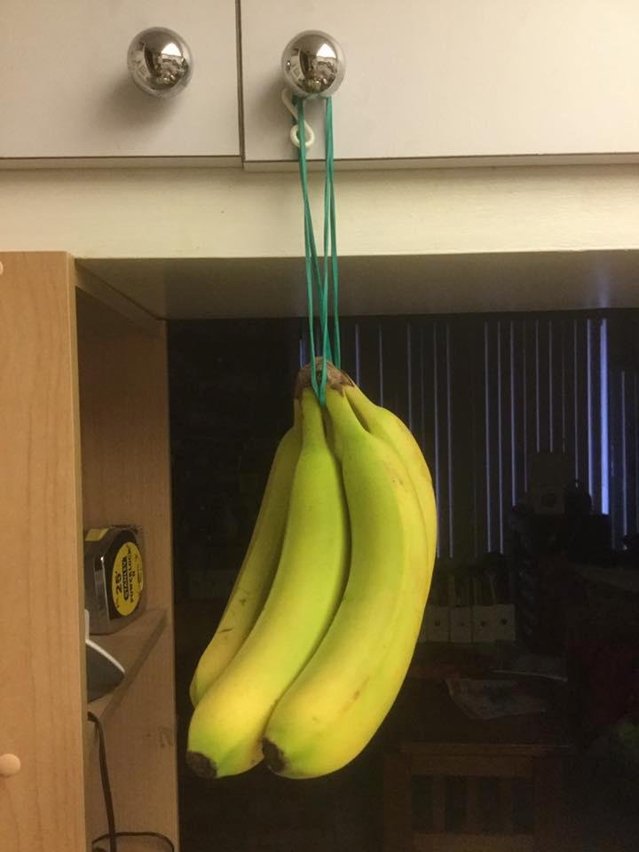 I don't have a banana hanger so I improvised🍌