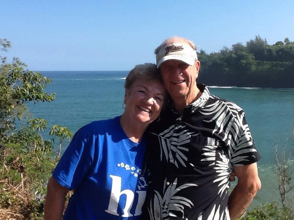Everywhere in Kauai, there was beauty. Love that place and this man -- my husband, Ray Freeman.