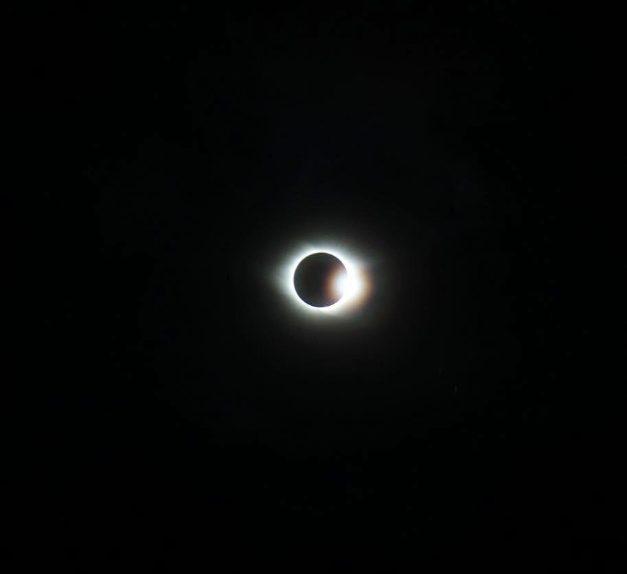 Diamond Ring at third contact (end of total eclipse)