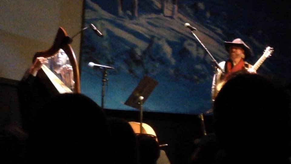 Father and son last night at One World Theatre