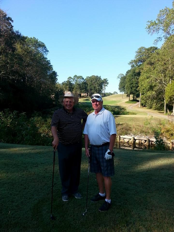 Michael Patzke and me at Rock Creek Golf Club in Fairhope, Alabama. Great course but we did not play that well.