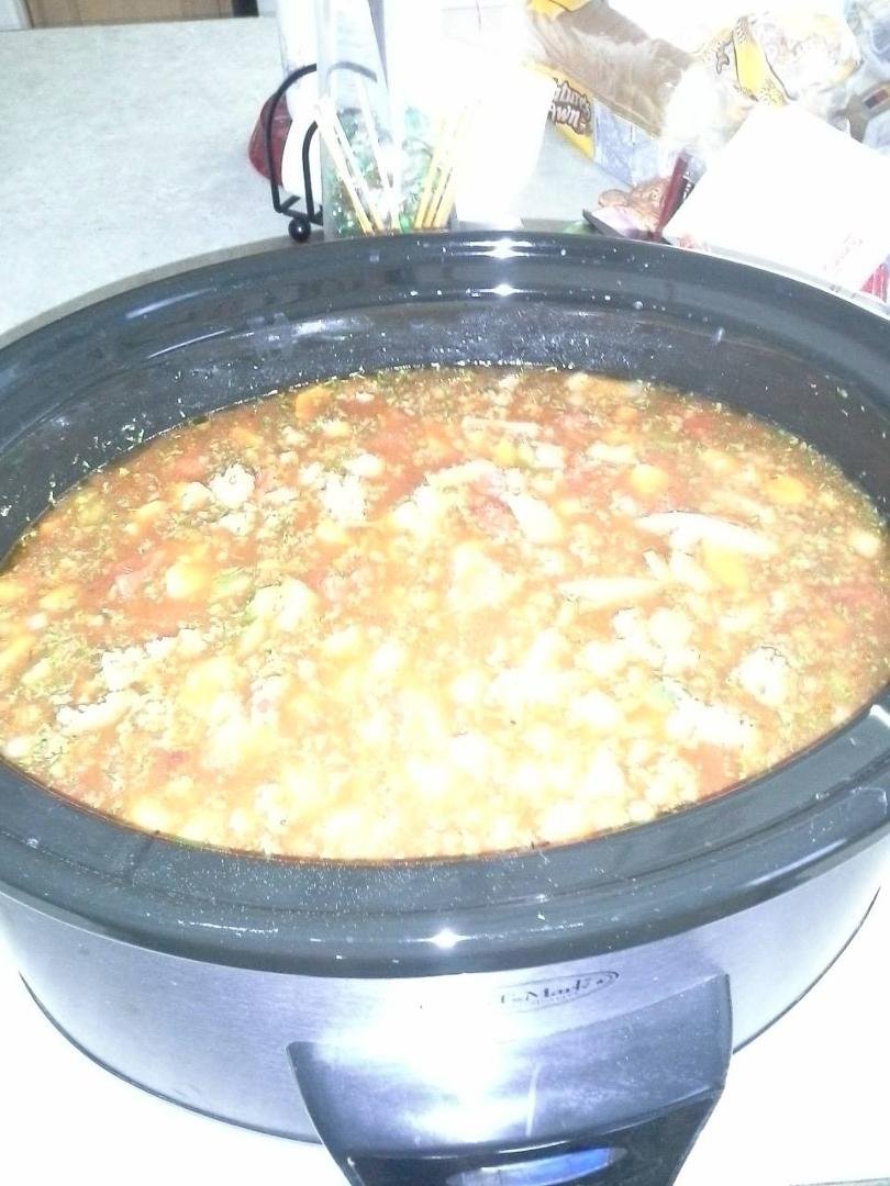 The fagioli before the pasta. Slow cooking for 8hrs. Smells so good