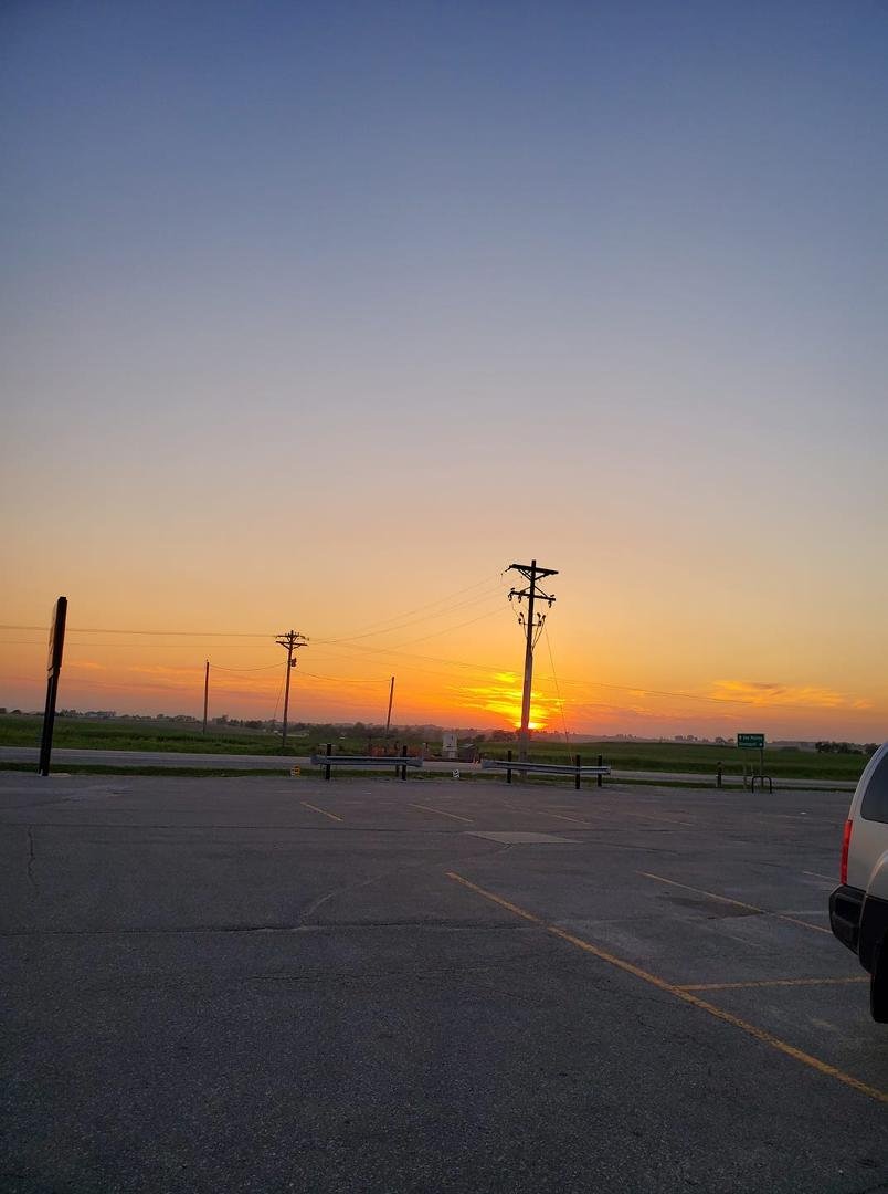 Last night on the road near Davenport Iowa we have covered about 17 States in 3 weeks will be home tomorrow night, was a great adventure