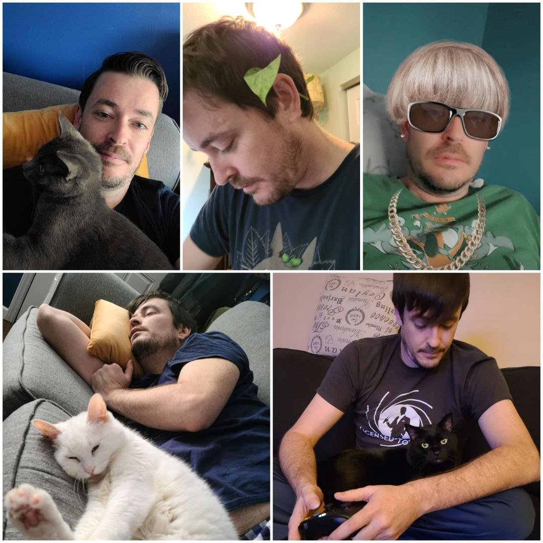Happy 38th birthday to this man. My kitties daddy is so special! He is the first person Serge goes to when he has hiccups that won't go away. He's the one Klaus goes to when he wants him to throw the thing so he can fetch i