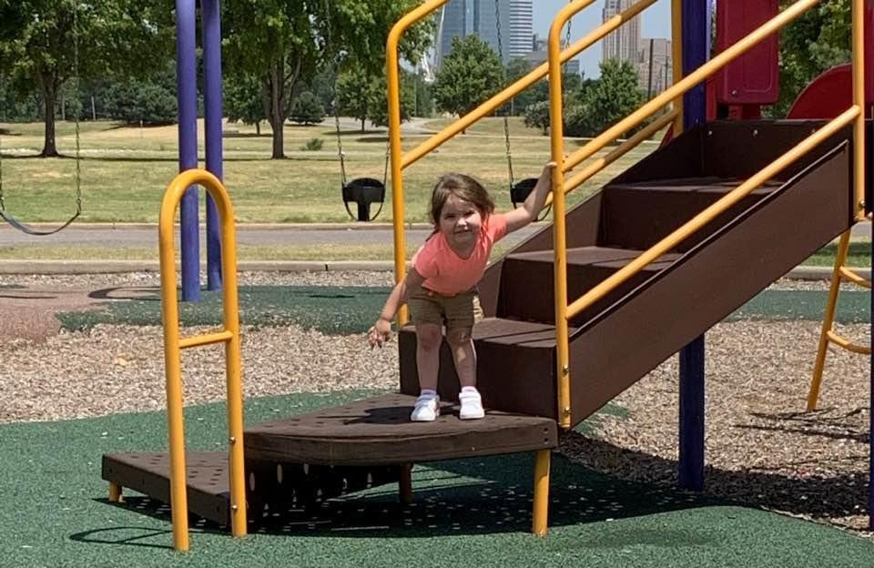 At the park with the bunnies.