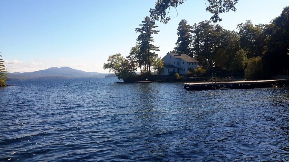View from my bedroom window at my sisters on lake Winn in nh