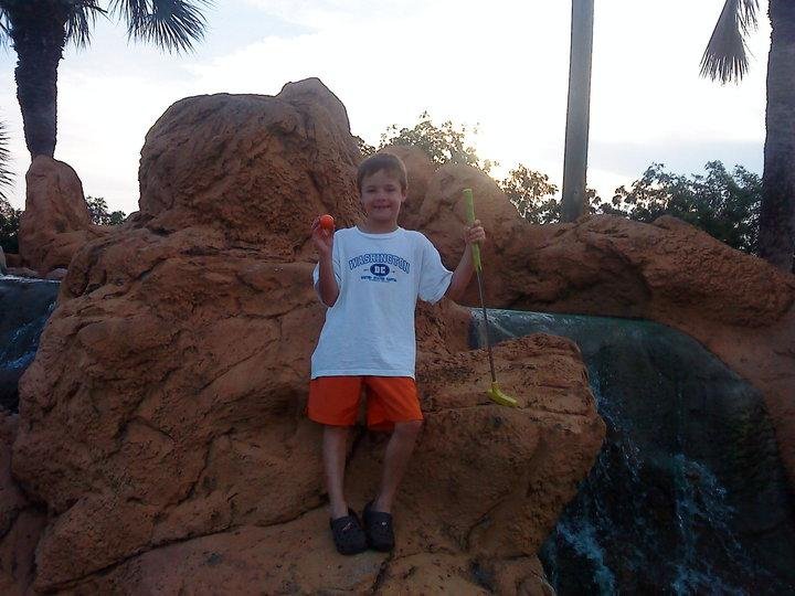 Devin on Putt-Putt course"treasure island"