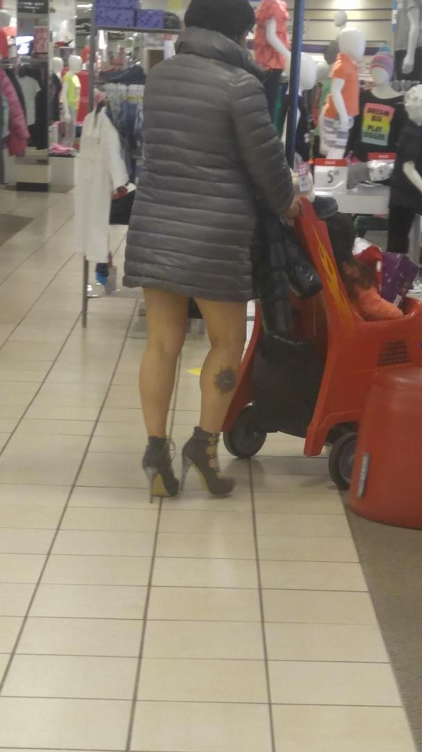 Trying to figure out if she has clothes or just the jacket. What do you all think?