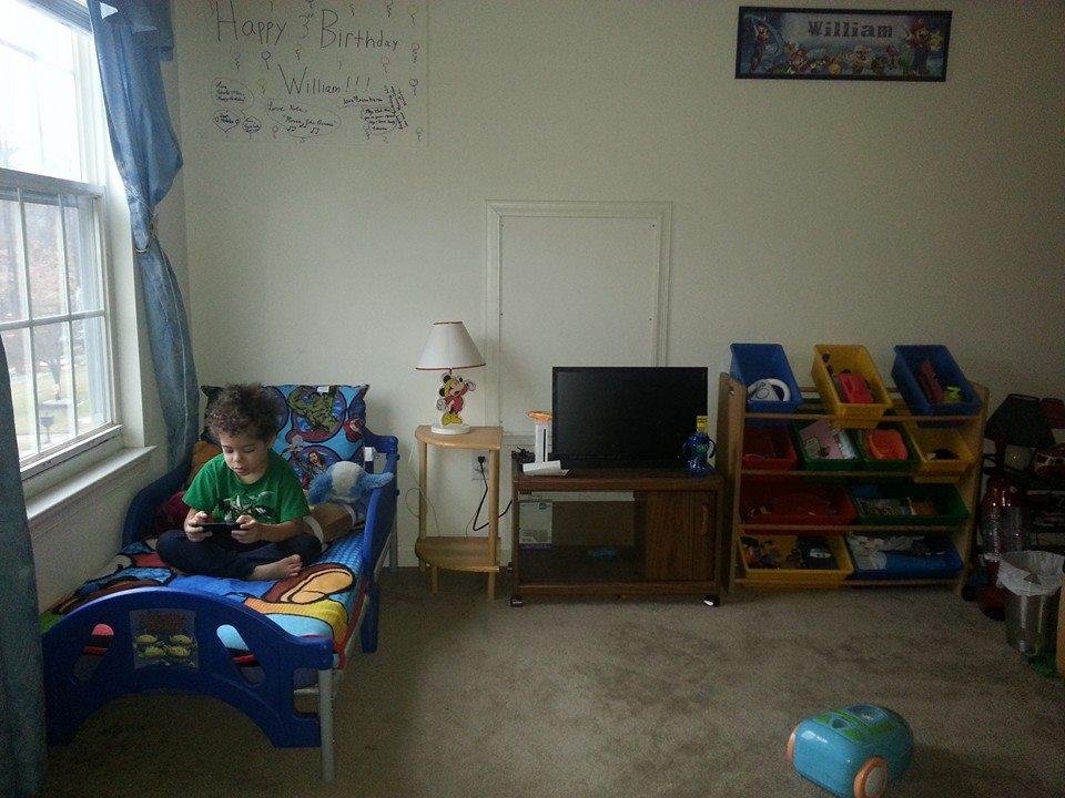 Enjoying his day off from school :-) Michelle Nave William Nave