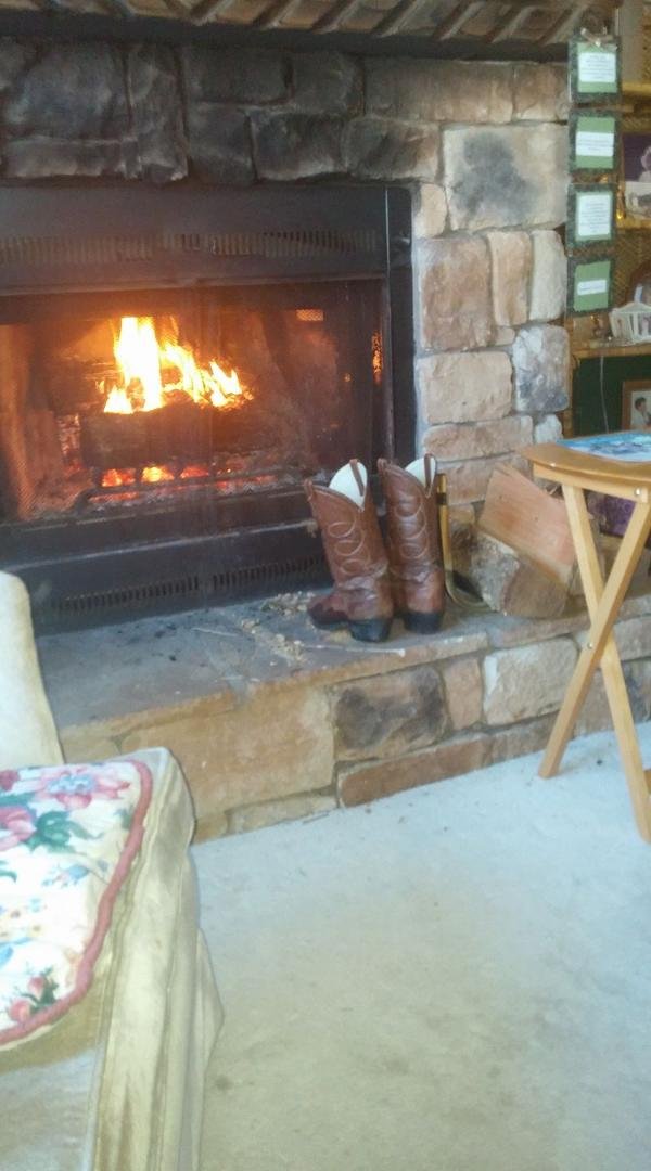 Had to dry out my boots after shoveling the snow.