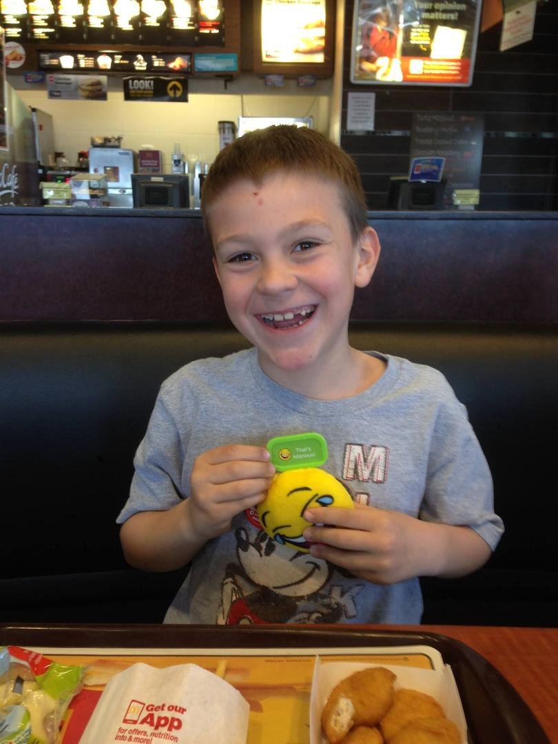 Kellen and Grampe grabbing lunch at McDonalds.