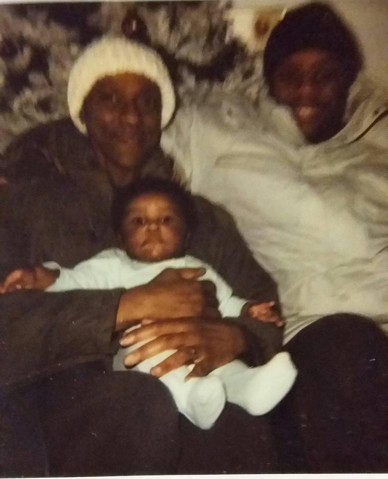Me and mom with cousin Edith's grandchild.