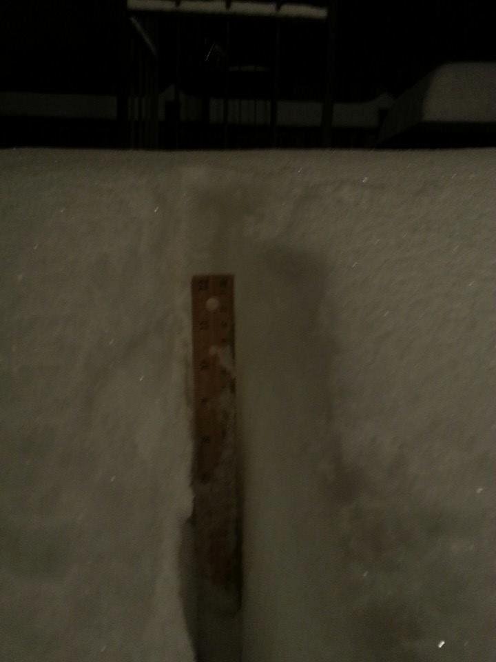 This is deck off the dining room. looks like another 2" or so making it 14" or so.