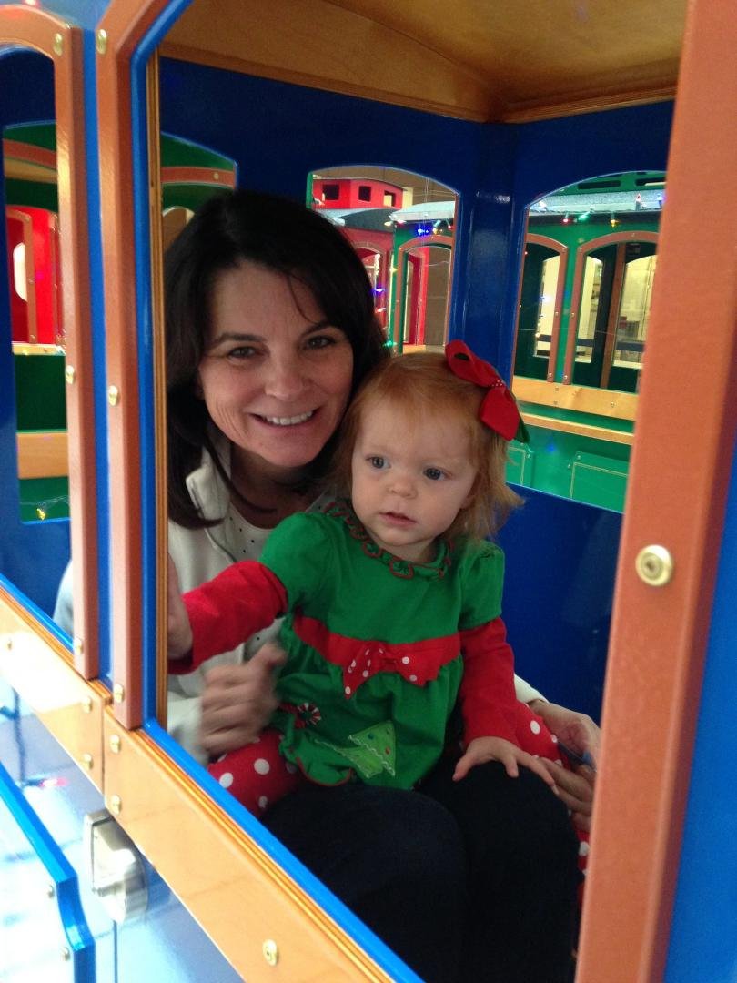 Riding on the Christmas Train with my Lil Livi! Choo Choo!
