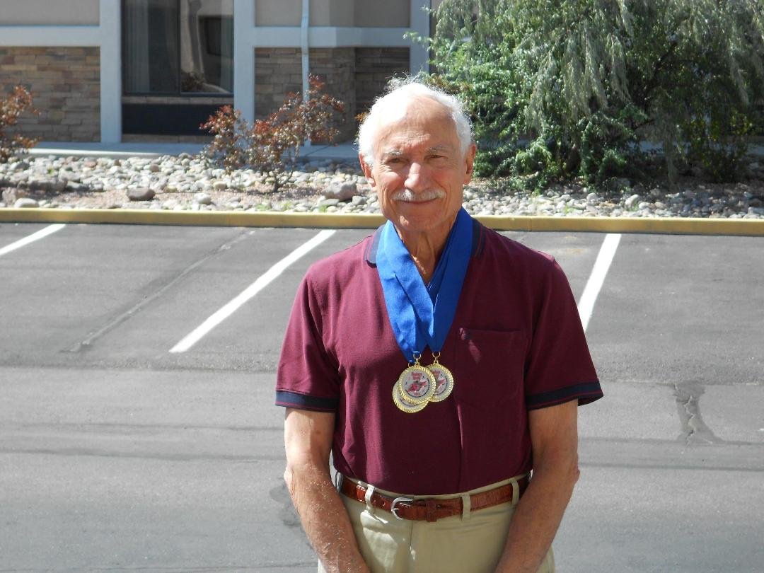Harvey won 3 Gold medals in the Senior Olympics!