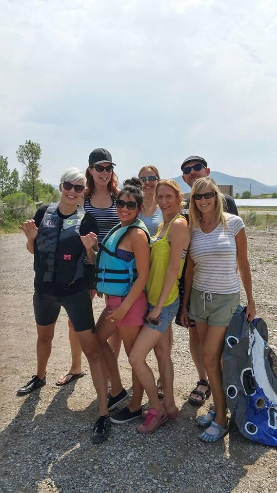 I love this picture I think we all look so great what a fun awesome day we had floating down the Weber River let's do it again soon