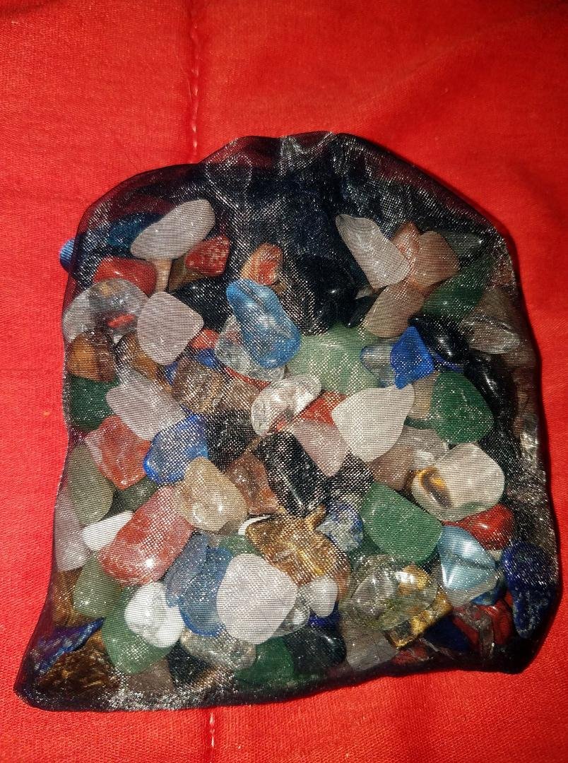 A bag of comfort. Just holding it makes me feel good. Who needs a fidget spinner when you've got rocks?