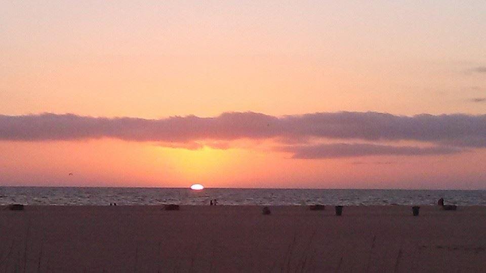 Sunset on TI Beach Florida. Tonight after strong thunder storms today.