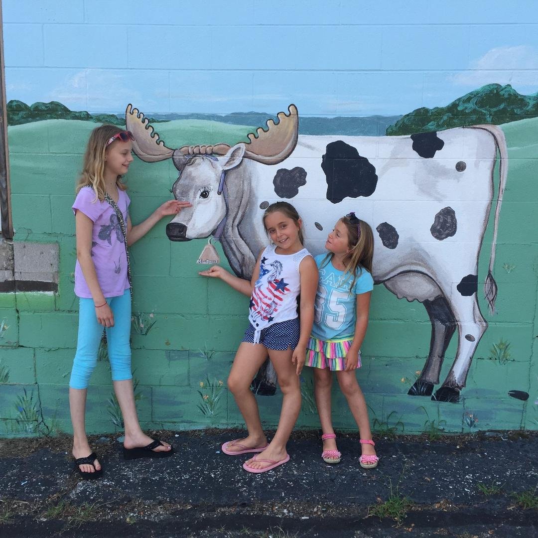 Eating ice cream at Valpo Velvet Ice Cream Company.