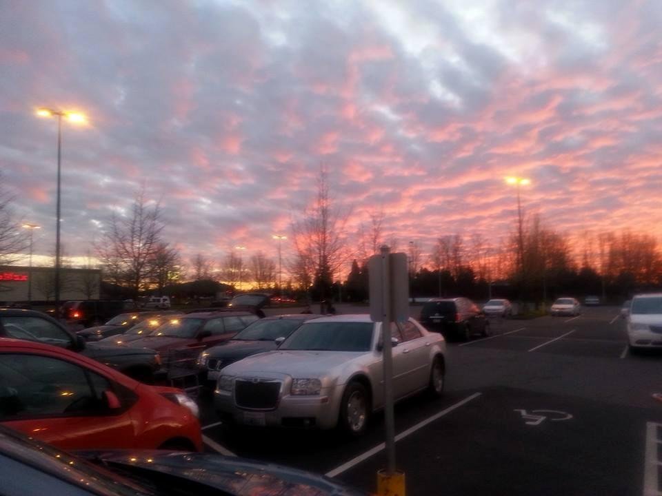 Beautiful sunset in bellingham washington