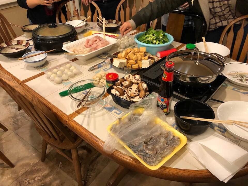 Yummy hot pot with family for a cold Christmas Eve!   Merry Christmas everyone!