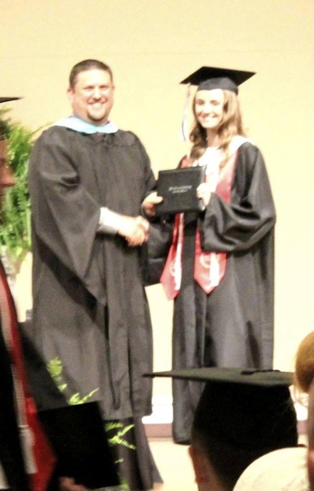 Christina Naverat graduating from HS