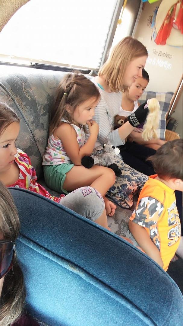 When we are driving in the RV and grandma turns Moana on...things quiet down!
